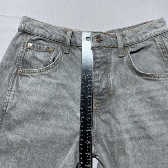 We The Free Lucky You Mid Rise Barrel Jeans Womens 26 Gray High Rise Pants - Picture 12 of 16